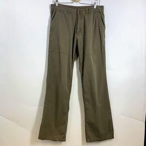 KAVU Men's Khaki Cargo Pants Relaxed Fit Size 34 Cotton Twill